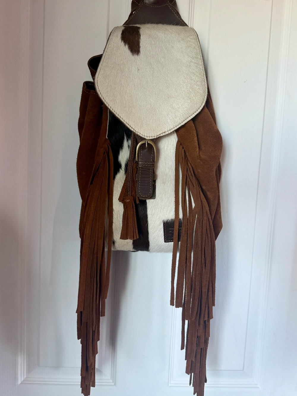 STS Fringed Cowhide Leather Backpack